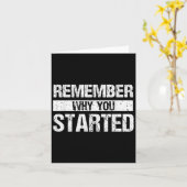 Carte Remember Why You Started - Distressed - Motivation (Fleur jaune)