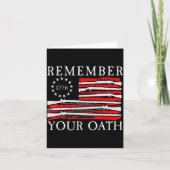 Carte Remember Your Oath 1776 Patriotic Flag (Devant)