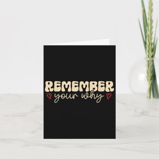 Carte Remember Your Why Motivational (Devant)