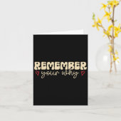 Carte Remember Your Why Motivational (Fleur jaune)