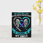 Carte Remembrance In Memory Of My Uncle Suicide Awarenes (Fleur jaune)