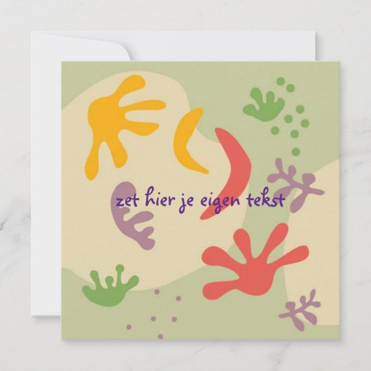 carte remerciée avec une farine abstraite (Devant)