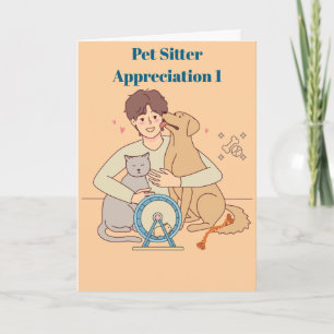 Carte Remerciement à une Pet Sitter