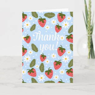Carte Remerciement Appréciation des Fraises Fraîches