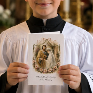 Carte Remerciement au Serviteur d'Autel de Mariage Catho