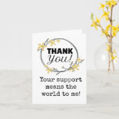 Carte Remerciement client, Conditionnement de commande (Fleur jaune)