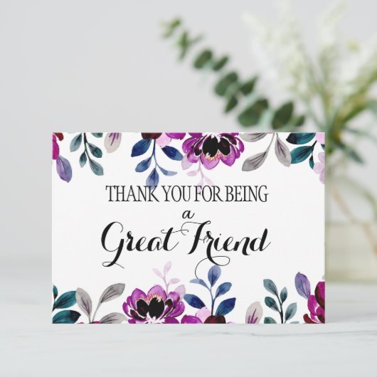 Carte Remerciement d'appréciation d'ami départ au revoir (Debout devant)