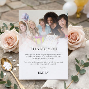 Carte Remerciement de Baby Shower avec superposition de
