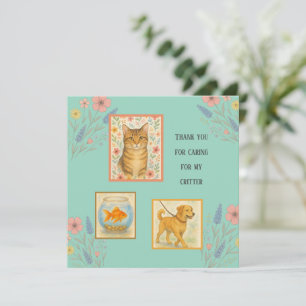 Carte Remerciement de garde d'animaux de compagnie ludiq