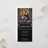 Carte Remerciement de sympathie funéraire catholique rel (Devant/Arrière en situation)