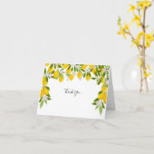 Carte Remerciement de verdure de fleurs de citron (Fleur jaune)