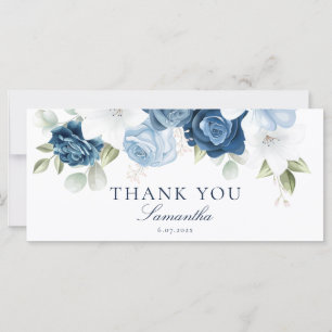 Carte Remerciement élégant de douche de mariée florale b