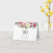 Carte Remerciement pour 90e anniversaire Fleur de rose b (Fleur jaune)