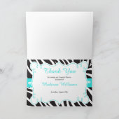 Carte Remerciement pour la soirée lingerie turquoise (Intérieur)