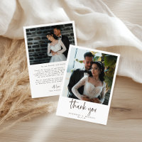 Remerciement pour un mariage champêtre avec des po