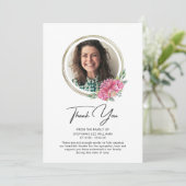 Carte Remerciement Sympathie Photo Funérailles Deuil (Debout devant)