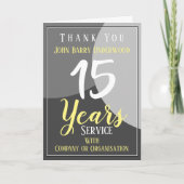 Carte Remerciements à l'employé pour service prolongé (Devant)