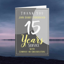 Remerciements à l'employé pour service prolongé