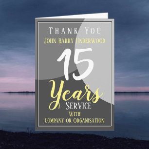 Carte Remerciements à l'employé pour service prolongé