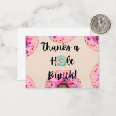 Carte Remerciements à thème Donut (Devant/Arrière en situation)