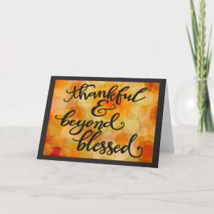 Carte Remerciements au-delà du béni Thanksgiving moderne