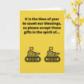 Carte Remerciements de chars (Fleur jaune)