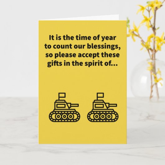 Carte Remerciements de chars (Fleur jaune)