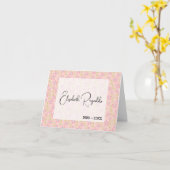 Carte Remerciements de condoléances Pink Posies  (Fleur jaune)