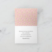 Carte Remerciements de condoléances Pink Posies  (Intérieur)