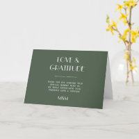 Remerciements de mariage minimaliste scandinave ve