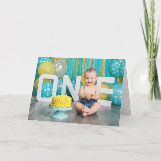 Carte Remerciements de photo d'anniversaire personnalisé (Devant)