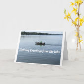 CARTE **REMERCIEMENTS DE VACANCES DU LAC** NOËL (Fleur jaune)