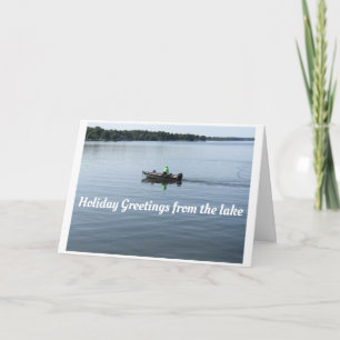 CARTE **REMERCIEMENTS DE VACANCES DU LAC** NOËL