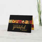 Carte Remerciements Grateful Collage d'automne (Devant)