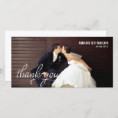 Carte Remerciements manuscrite - Blanc (Devant / Derrière)