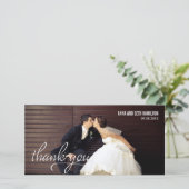 Carte Remerciements manuscrite - Blanc (Debout devant)