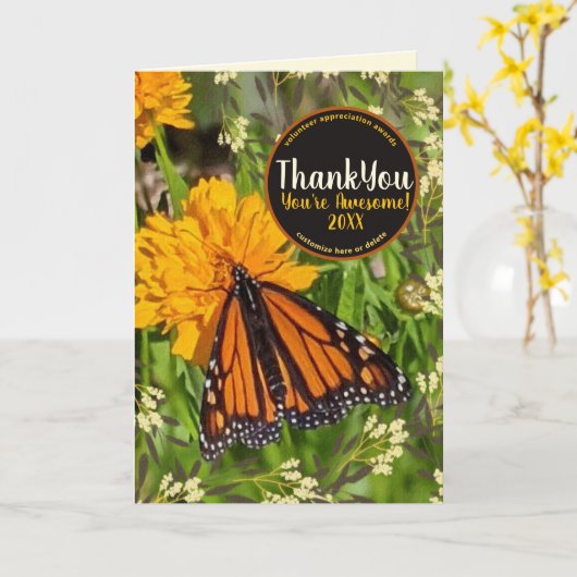 Carte Remerciements Merci (Fleur jaune)