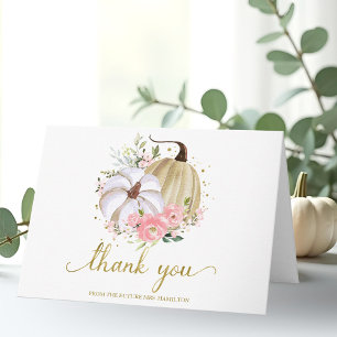 Carte Remerciements pour la Baby Shower d'Automne sur le
