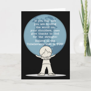 Carte Remerciements pour la force