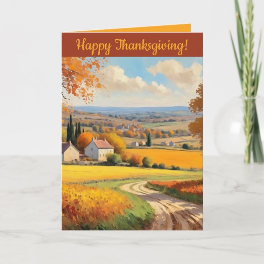 Carte Remerciements pour la journée d'action de grâces P (Devant)