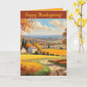 Carte Remerciements pour la journée d'action de grâces P (Fleur jaune)