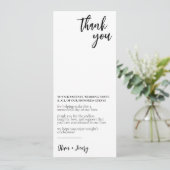 Carte Remerciements pour mariage (Debout devant)