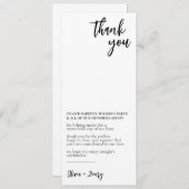 Carte Remerciements pour mariage (Devant / Derrière)