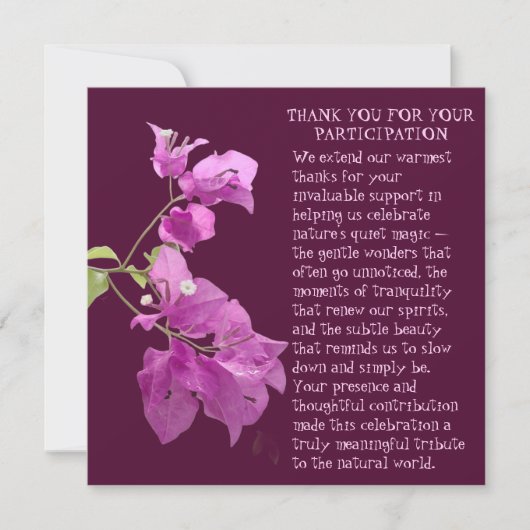 CARTE REMERCIEMENTS POUR PARTICIPATION À L'ÉVÉNEMENT NAT (Devant)
