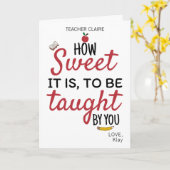 Carte Remerciements pour un Professeur de l'École Spécia (Fleur jaune)