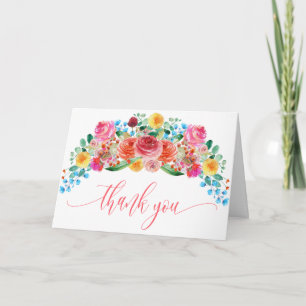 Carte Remerciements pour une Baby Shower Fleur Sauvage F