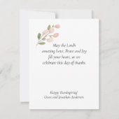 Carte Remerciez le Seigneur Bible Thanksgiving Flat (Dos)