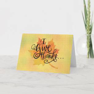 Carte Remerciez les amis de Thanksgiving Maple Leaf