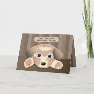 Carte REMETS-TOI, Chien triste mais adorable