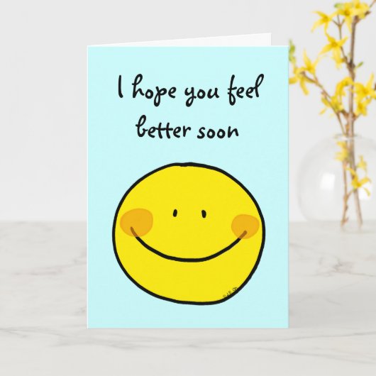 Carte remets-toi vite (Fleur jaune)